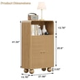 thumbnail image 4 of Modern Accent Cabinet, Freestanding Sideboard Buffet Cabinet with 2 Fluted Doors, 41.34" Tall Wooden Coffee Bar for Dining Room, Kitchen, Living Room, 4 of 6