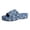 Blue, variant on Ripped Checkered Denim Platform Slippers Sandals for Women Trendy Casual Plaid Chunky Footbed Flatform Slip on Comfortable Walking Flat Backless Slides 2026 Summer Blue Size 6.5