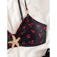 thumbnail image 6 of Top-kevin Women's 2 Piece Swimsuit Cherry Print Bikini Set Halter Triangle Bikini Side Tie String Bathing Suits, 6 of 6