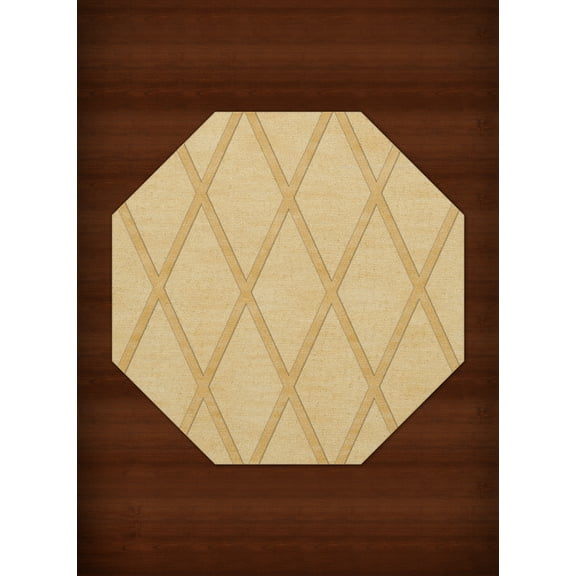 Dalyn Dover Area Rug DV11 Dv11 Lemon Ice Lines Diamonds 12' x 12' Octagon