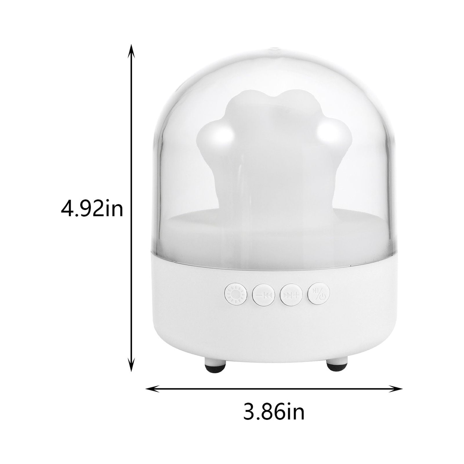 Wovilon Night Light Cat Paw Lamp, Bluetooth Audio Speaker Night Light, Night Smart Alarm Clock Portable Wireless Bedroom Bedside Reading Lamp, Music Sleep Lamp Support Speakerphone