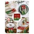 thumbnail image 3 of Red Christmas Tree Cloth Napkins Set of 4 Reusable Dinner Napkins, Green Xmas Tree Snowflake Stars Winter Cocktail Napkin Washable Table Napkins for Wedding/Holiday Party/Baby Shower 20"x20", 3 of 7