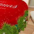 thumbnail image 2 of Duangreer Red Christmas 70''Round Tablecloth, Xmas Tree Candy Sticks Print Washable Picnic Table Cover for Party, Dining, Indoor and Outdoor, 2 of 6