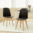 thumbnail image 2 of Gymax Modern Dining Chairs Set of 2 Armless Kitchen Chairs 330 LBS Load Capacity Black, 2 of 7