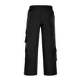 thumbnail image 5 of Mens Casual Cargo Pants Lightweight Elastic Waist Drawstring Athletic Pant Solid Color Running Trousers with Pockets Dark Gray M, 5 of 6