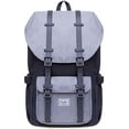 thumbnail image 1 of Mochila de viaje escolar KAUKKO para universidad flexible con portátil para 15", 22L (Nylon/Azul gris) KAUKKO EP5-4-BLACK GREY, 1 of 5