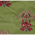 thumbnail image 4 of oneOone Organic Cotton Poplin Twill Fabric Leaves|Bird & Floral Block Print Fabric By Yard 42 Inch Wide, 4 of 4