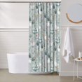 thumbnail image 6 of Shower Curtain, Goose and Doodle Flowers Waterproof Fabric Plastic Shower Curtain, Drying Fast Bathroom Curtain with 9 Buttonholes, Ruffle Shower Curtain 60x72in, 6 of 8