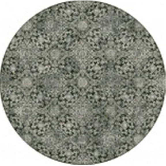Ancient Garden Round Rugs, Steel Blue - 7.10 in.