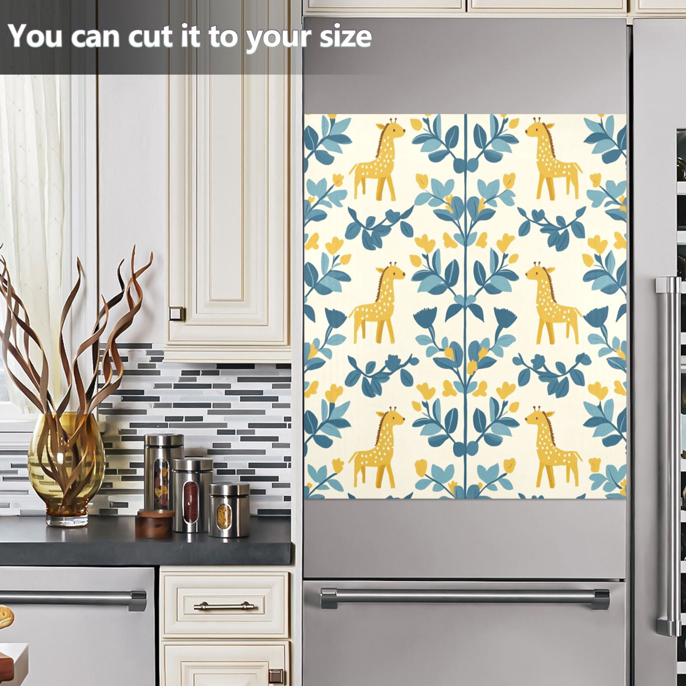 Dishwasher Magnetic Sticker 23x26 Inch Refrigerator Magnetic Sticker Washing Machine Magnetic Sticker Kitchen Panel Magnetic Sticker Home Decor Cool Cartoon Giraffe