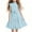 Light Blue, variant on Efsteb Summer Dress for Girls Formal Ruffle Sleeve Casual Elegant Dresses with Belt (Hot Pink,10 Years)