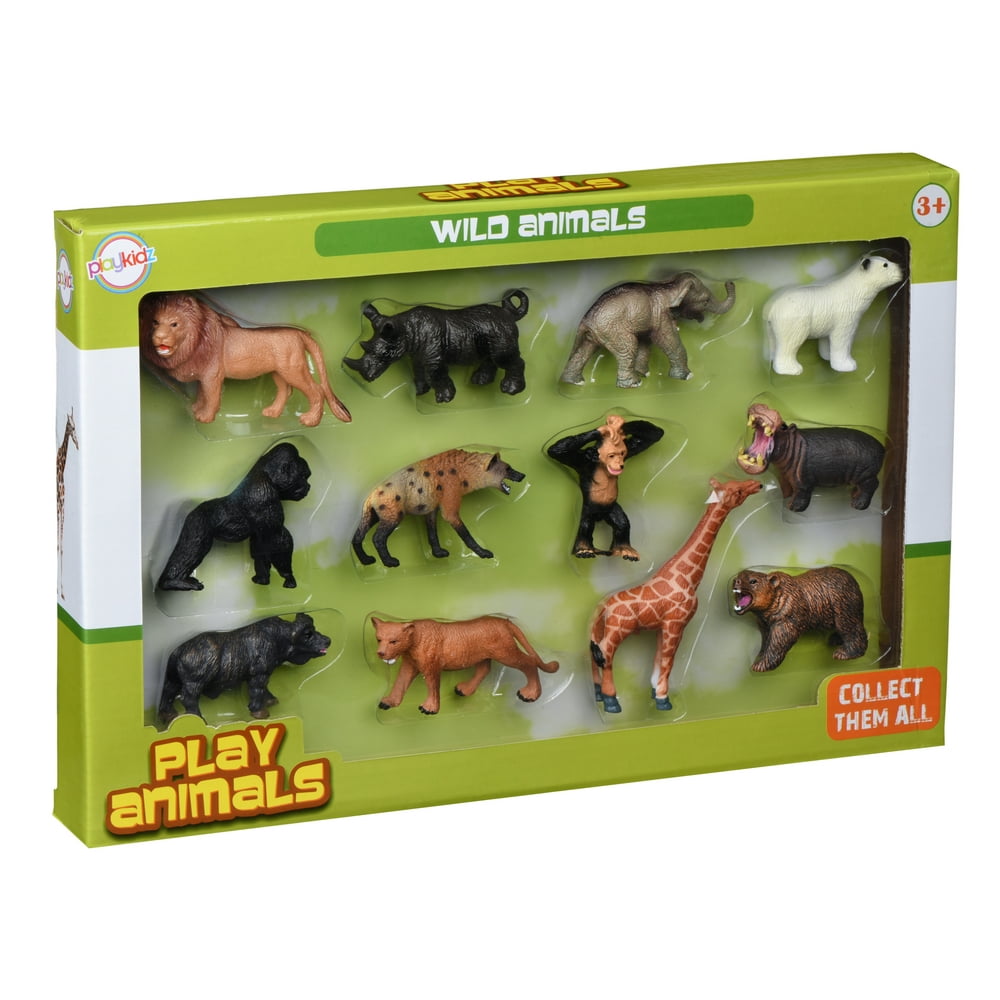 Animal Figures, Jungle Animal Toy Set 12 Pieces, Playkidz toys
