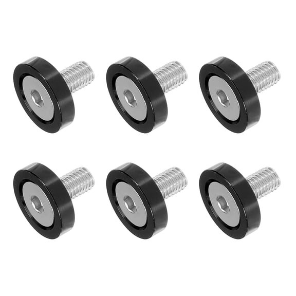 Unique Bargains 6Pcs Universal Black M8x20mm Bumper Washer Bolt Engine Bay Fastener for Car Motorcycle Aluminum Alloy