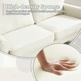 thumbnail image 4 of LUCKHAO  Loveseat Sofa, 56" Small 2 Seater Couch ,Small Couch with USB & Removable Pillow Cover, Mid Century Modern Love Seat for Bedroom, Apartment, 4 of 14