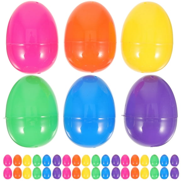 50pcs Easter Eggs Empty Plastic Egg Playthings Fillable Toys for Crafting and Decor