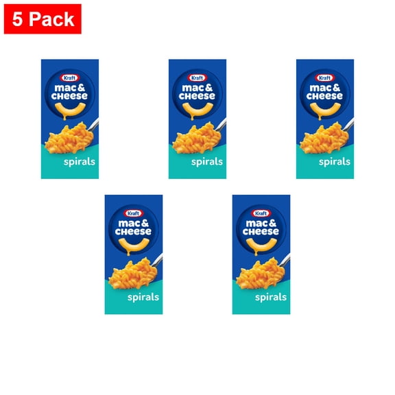 Kraft Spirals Original Mac N Cheese Macaroni and Cheese Dinner 5.5 oz - 5 Pack