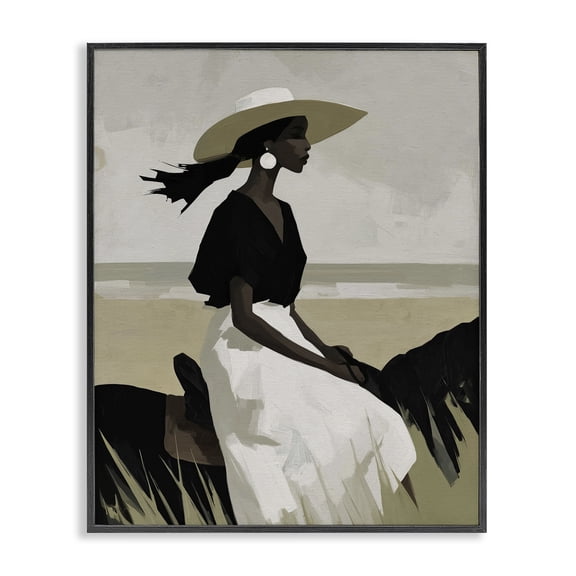 Stupell Industries Art Deco Equestrian Windswept Muse Black Framed Giclee Art, 11 x 14, by Svetlana Aleynikova