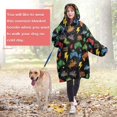 thumbnail image 4 of Wearable Oversized Blanket,Colorful Controllers Games Words Black Pattern Wearable Blanket Hoodie for Adults,Cozy Hooded Blankets with Super Pockets,Super Warm Fuzzy Pullover for Women & Men, 4 of 6