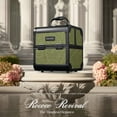 thumbnail image 2 of Byootique Makeup Train Case 2-Tier Trays Portable Cosmetic Cases Travel Makeup Storage Organizer Lockable Box with Mirror for Makeup Artist Nail Tech,Rococo Moss, 2 of 9