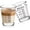 2 Pack-Black, variant on Shot Glass Measuring Cup Set, 2 Pack 2 Oz Square Red Glasses with Oz, Ml, Tsp & Tbsp Markings for Liquor, Medicine and Recipes