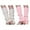 White+Pink, variant on 2 Pairs Leg Warmers for Women & Girls MODANU 80s Neon Ribbed Knitted Leg Socks Arm Warmers Fingerless Gloves Set Party Sports Yoga (White+Black)