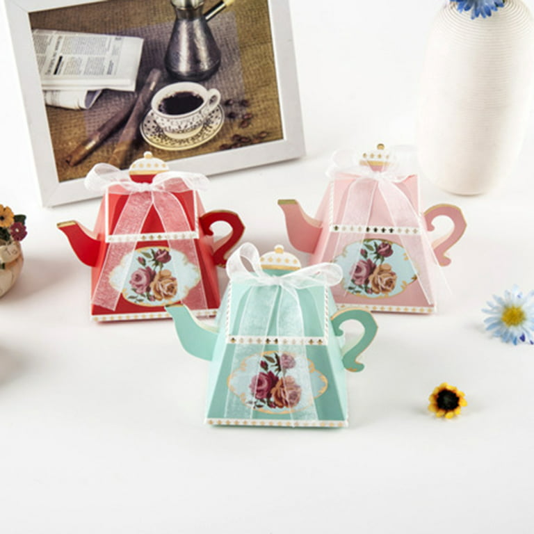 Candy Boxes Teapot Party Favors Alice in Wonderland Party Decor Wedding  Gifts for Guests Baby Shower Birthday Party Packaging Bo