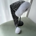 thumbnail image 4 of 29.5" Long Christmas Santa Claus Hat,Unisex Deluxe Holiday Plush Furry Christmas Hat Headwear Accessories, 4 of 5