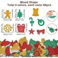 thumbnail image 2 of 264Pcs 4 Colors Christmas Glitter Stickers Holiday Foam Sticker Bulk Gold Silver Red Green Self Adhesive Xmas Tree Santa Bell Snowflake Sticker for Art DIY Craft Party Decorations, 2 of 5