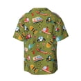 thumbnail image 2 of Wukai Transportation Prints Men's Casual Short-Sleeve Button Down Shirt - Lightweight Summer Dress Shirt for Daily Wear-4X-Large, 2 of 7