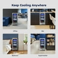 thumbnail image 6 of Simzlife 15" Built-in Beverage Refrigerator, 130 Cans Beverage Cooler, Under Counter Beer Fridge  for Soda, Water, Wine for Kitchen, Bar or Office, 6 of 10