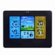 thumbnail image 2 of Estación meteorológica digital inalámbrica LCD con reloj, termómetro y humedad para interiores y exteriores (negro), 2 of 15