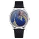 thumbnail image 1 of Reloj de cuarzo de aleación informal de moda para mujer, reloj de pulsera con banda de PU, relojes para niñas (negro), 1 of 1