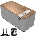 thumbnail image 2 of Klipsch 1071964 The One Plus Premium Bluetooth Speaker, Walnut Bundle with CPS 2 Year Extended Warranty & Deco Essentials 6 Foot Braided USB-C to USB-C Cable, 2 of 10