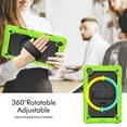 thumbnail image 3 of Samsung Galaxy Tab A7 Lite Case 8.7" with Screen Protector 360 Rotating Hand Strap Stand, Dteck Drop-Proof Rugged Case for Galaxy Tab A7 Lite 2021 SM-T220/T225/T227,Green+Black, 3 of 7