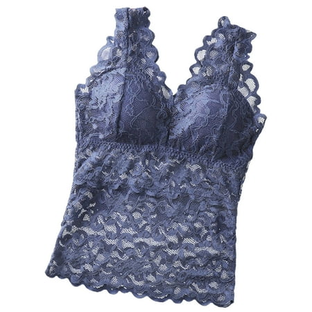 

Women s Lace Camisole Bra Lingerie Sports Bras Knitted Pattern Stretch Removable