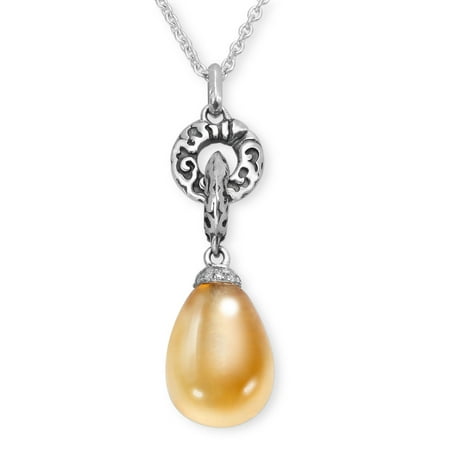 Evert deGraeve 8 5/8 ct Light Yellow Citrine Pendant Necklace with Diamonds in Sterling Silver