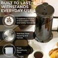 thumbnail image 4 of Cafe Du Chateau Cafetera de prensa francesa de acero inoxidable – Cafetera de prensa de café versátil de 34 oz con filtración de 4 niveles, sin BPA, prensa francesa de acero inoxidable, 4 of 5