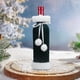 thumbnail image 5 of Set de fundas para botellas de vino navideño - Decoraciones de terciopelo navideño para restaurantes y fiestas en casa, bolsas de botellas de poliéster de 27x12cm, 5 of 6
