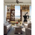 thumbnail image 3 of Vintage Coffee Blackout Curtains 39 Inches Length, Farmhouse Retro Art Coffee Beans Window Treatment Thermal Insulated Drapes for Bedroom Living Room 2 Panels 55x39 Inches, 3 of 5