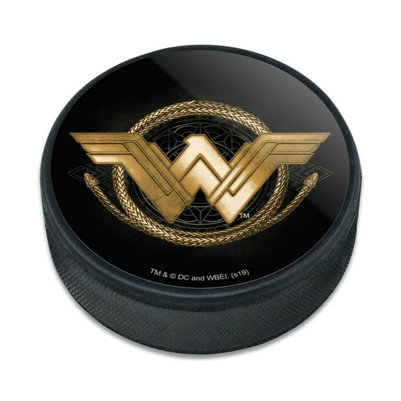 Wonder Woman Movie Golden Lasso Logo Ice Hockey Puck