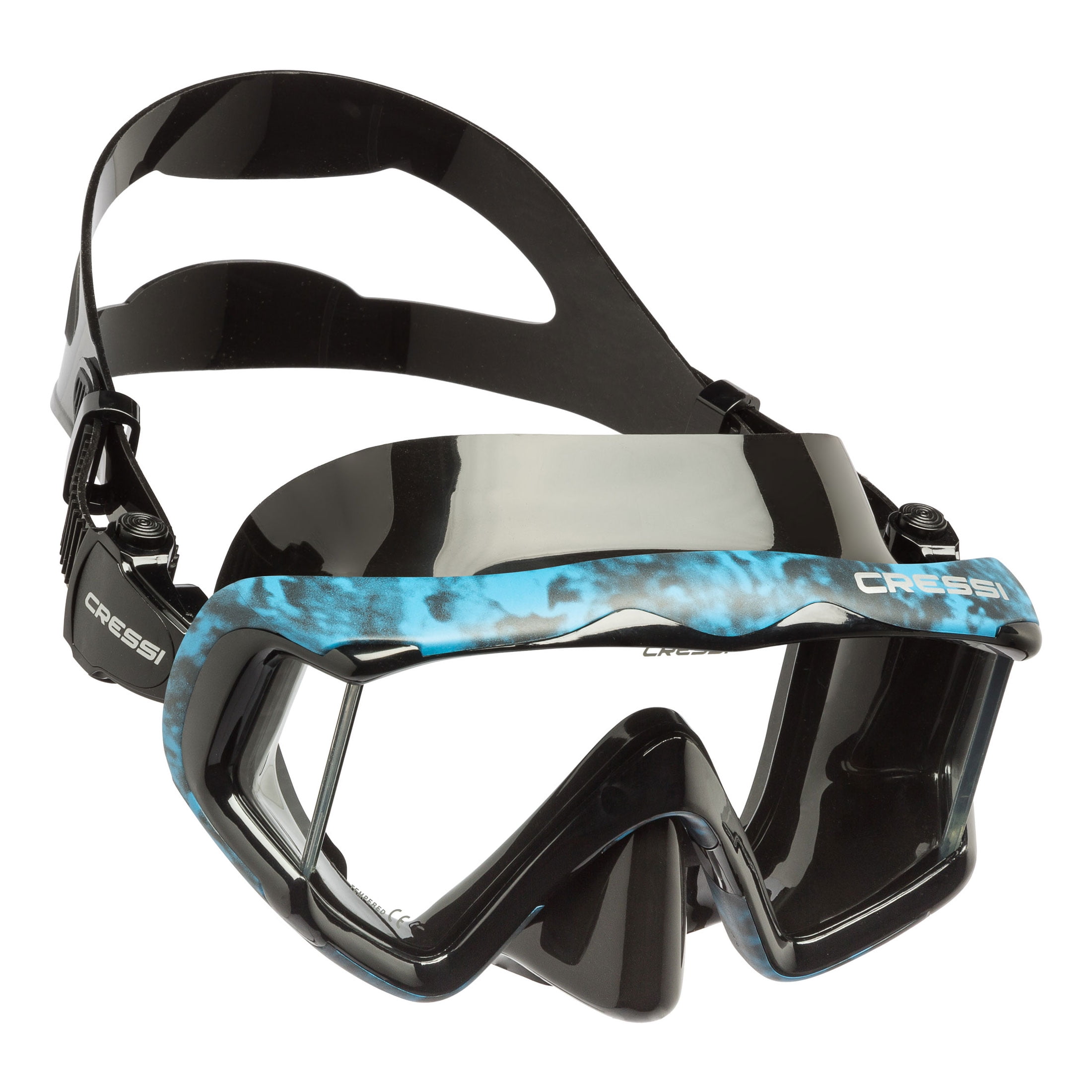 Snorkeling Mask in Pure Comfortable Silicone Available with Different Panoramic Lenses Liberty: designed in Italy Cressi Perfect View Scuba Diving 