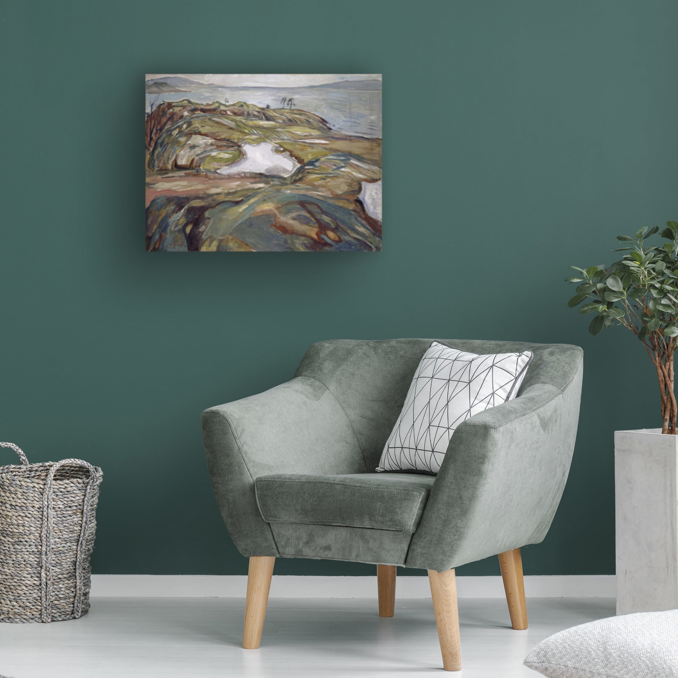 Trademark Fine Art Edvard Munch  Munch Colorful Landscapes II Canvas Wall Art