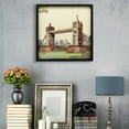 thumbnail image 3 of Empire Art Direct London Bridge Dimensional Collage Framed Graphic Art Under Glass Wall Art, 25" x 25" x 1.4", Ready to Hang, 3 of 9