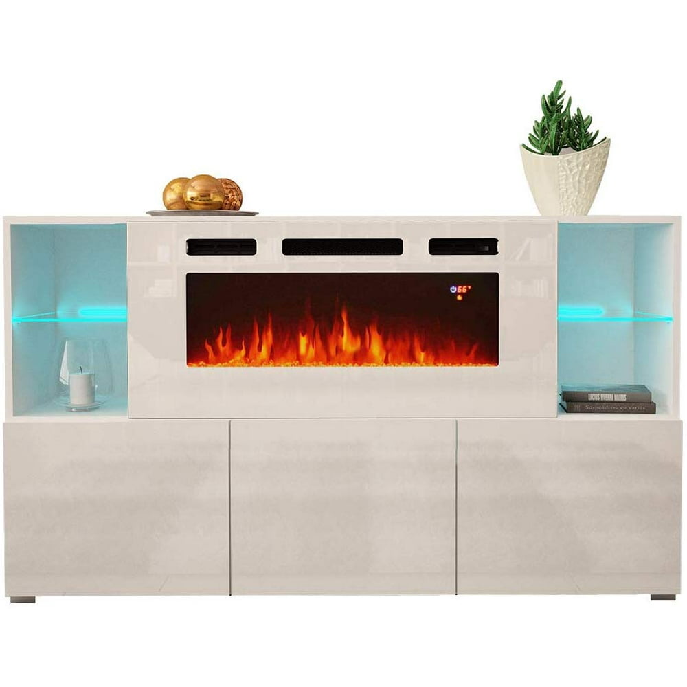 Komi WH03 Electric Fireplace Modern 63" Sideboard