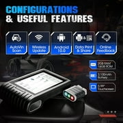 Topdon AD800BT Wireless OBD2 Scanner - 28+ Service Resets, Lifetime Updates, Full System Diagnostic Tool for Cars, Trucks & SUVs