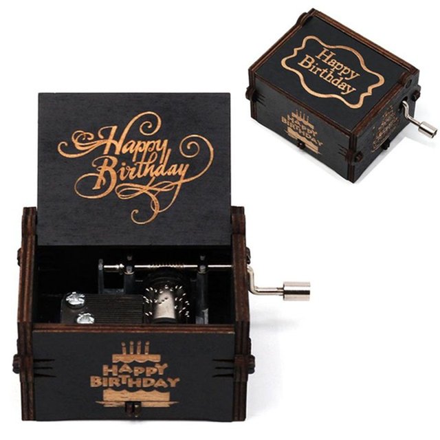Caja de música de madera tallada, decoración del hogar con manivela de La Bella y La Bestia congelada, regalo de cumpleaños de San Valentín, Disney