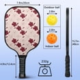 thumbnail image 4 of Pickleball Paddles Set,Pioneer Flower Floral Print Pattern Fiberglass Surface Pickleball Racket Set with 2 Indoor Outdoor Pickleball Balls and Pickleball Bag,Pickle-ball Equipment, 4 of 6