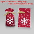 thumbnail image 1 of Bolsa de regalo de Papá Noel para Navidad, 10 piezas, copo de nieve, crujiente, con cordón, decoraciones navideñas para Año Nuevo, 2024, 1 of 4