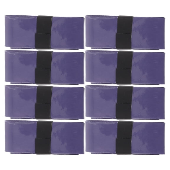ETHZZLE PU Tennis Racket Grip Tape Purple Antislip Sweat Absorption 8Pcs