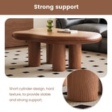Guyii Cloud Shaped Coffee Table, 35.82" Modern Center Table with 4 Thick Legs, Small Cocktail Table for Living Room, Home, Easy Assembly, Walnut - Walmart.com